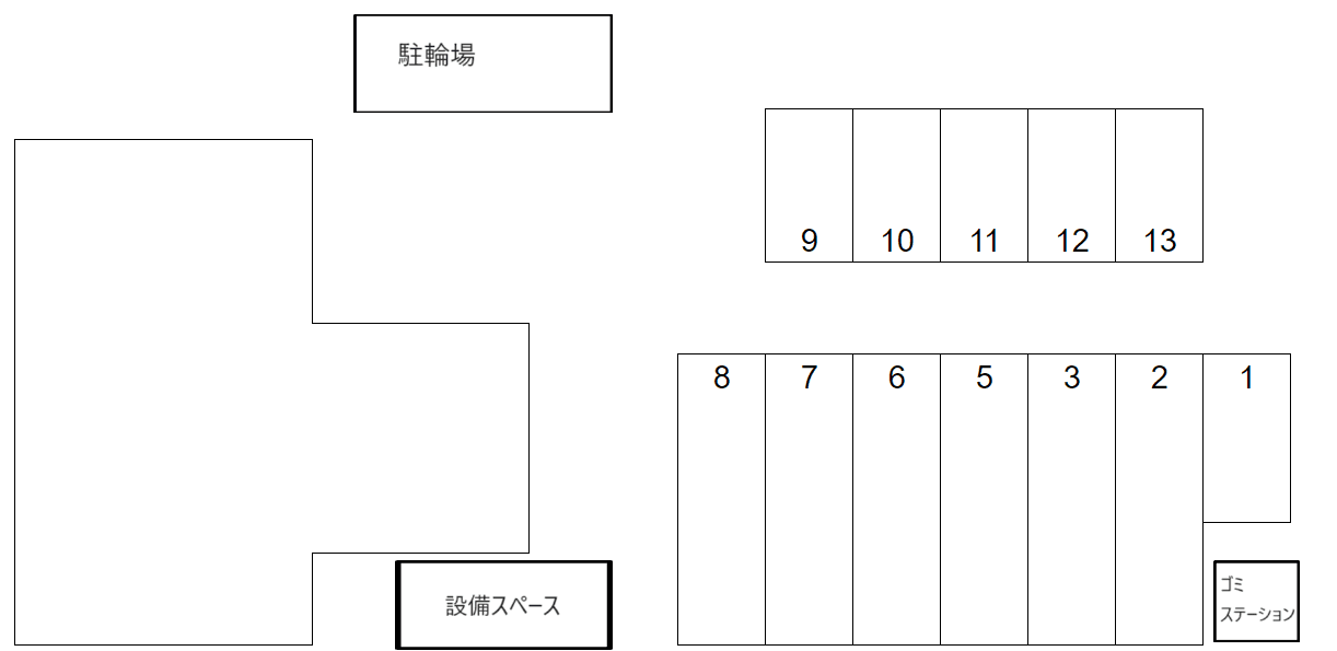 ライフパーク・フィールストンの駐車配置図