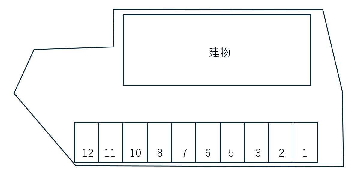竹林 GARDEN A・B別駐車場の駐車配置図