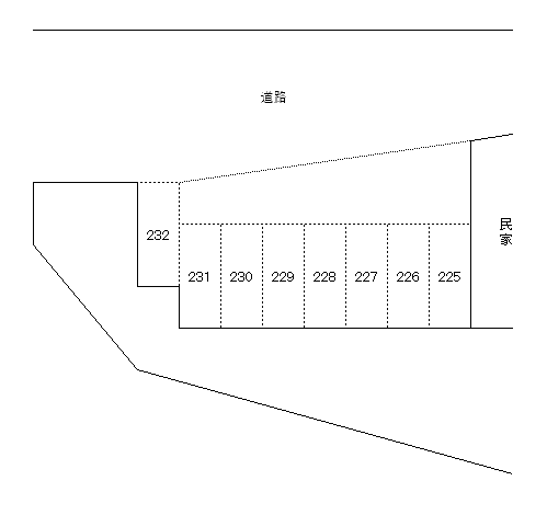 佐方高取C駐車場の駐車配置図