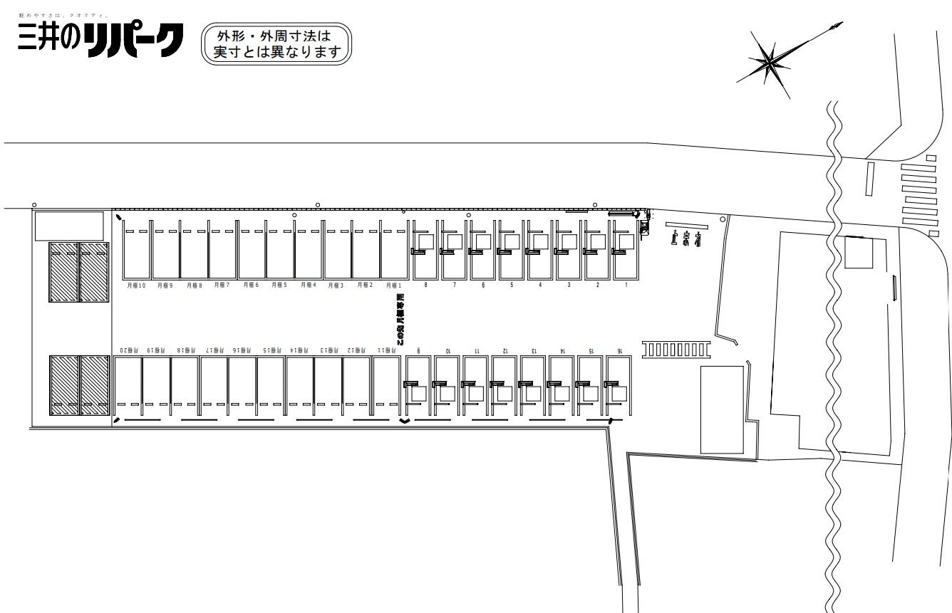 町田小山町の駐車配置図