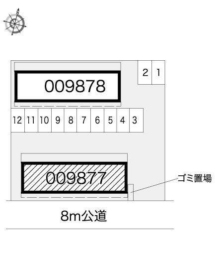 LuceⅠ(9877)の駐車配置図