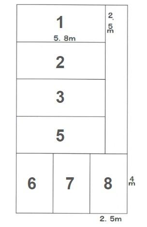 三ツ星モータープールの駐車配置図