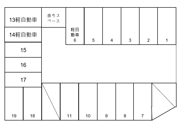伊藤(北口駅前)駐車場の駐車配置図
