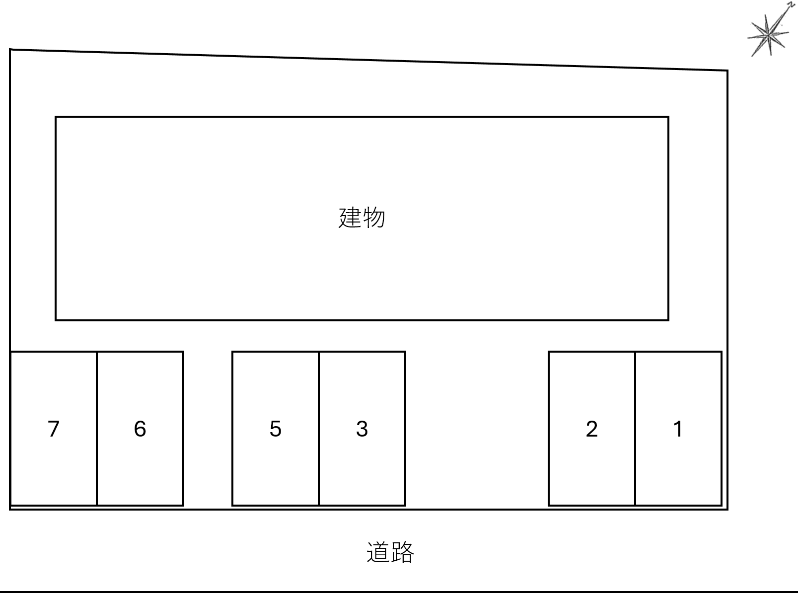 ハイツ吉橋の駐車配置図