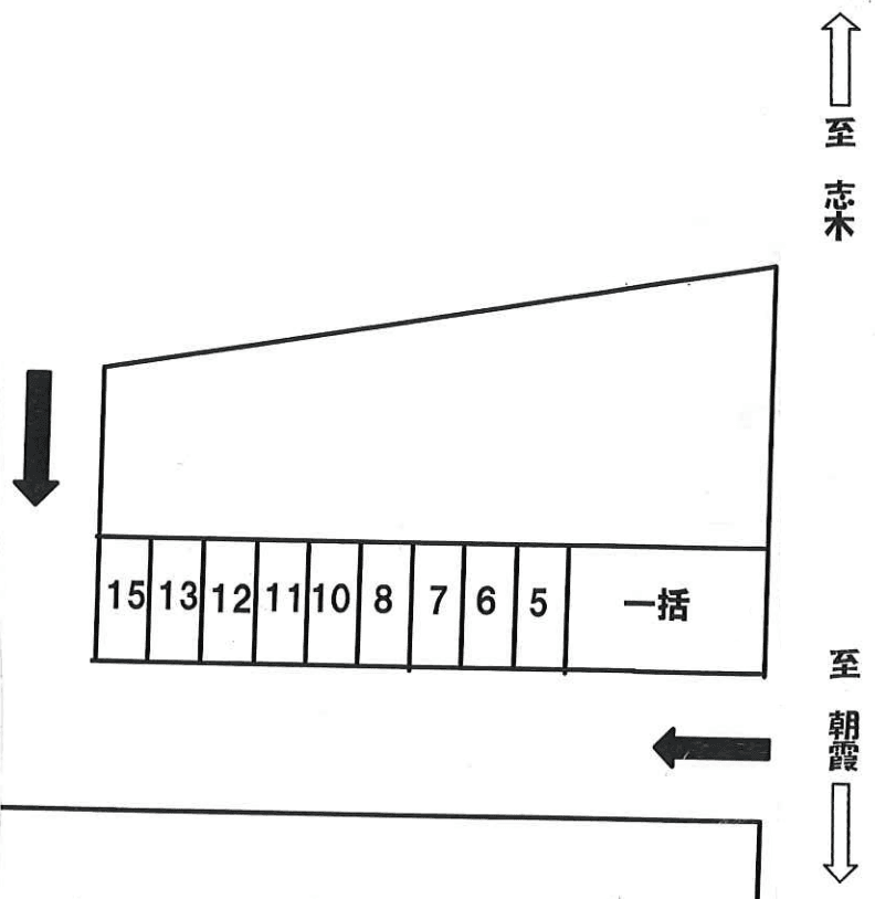 富士下Pの駐車配置図
