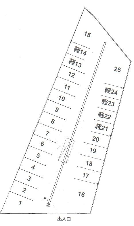 今福パーキングの駐車配置図
