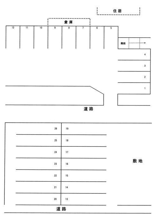 清田カンエイパーキング駐車場の駐車配置図