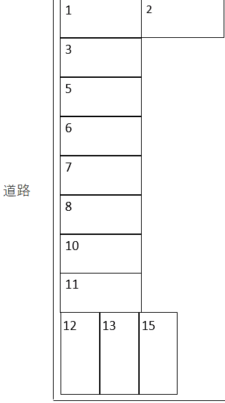 山代温泉桔梗ケ丘1丁目35番1 月極駐車場の駐車配置図