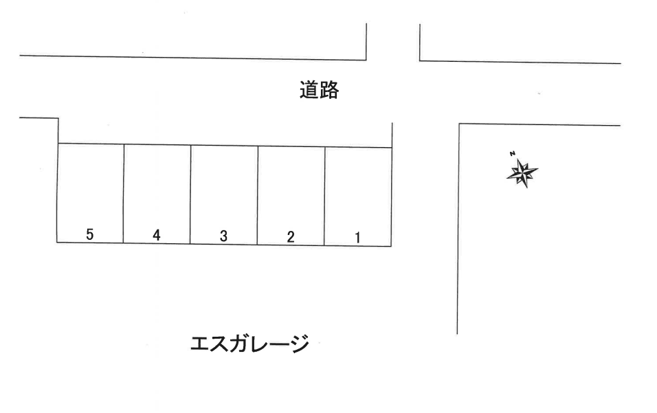 エスガレージの駐車配置図