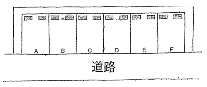 本多駐車場2の駐車配置図