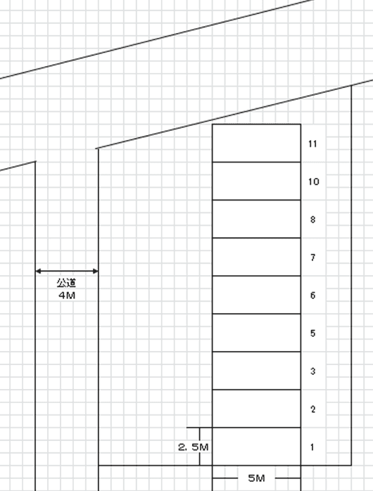 P-78駐車場の駐車配置図