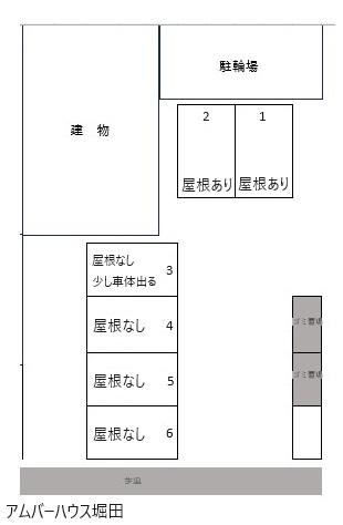 アムバーハウス堀田の駐車配置図