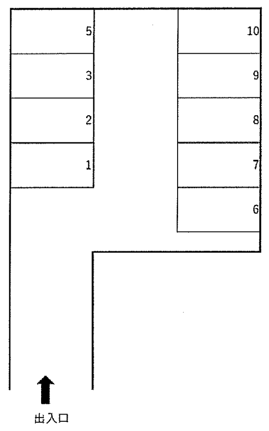 寿駐車場の駐車配置図