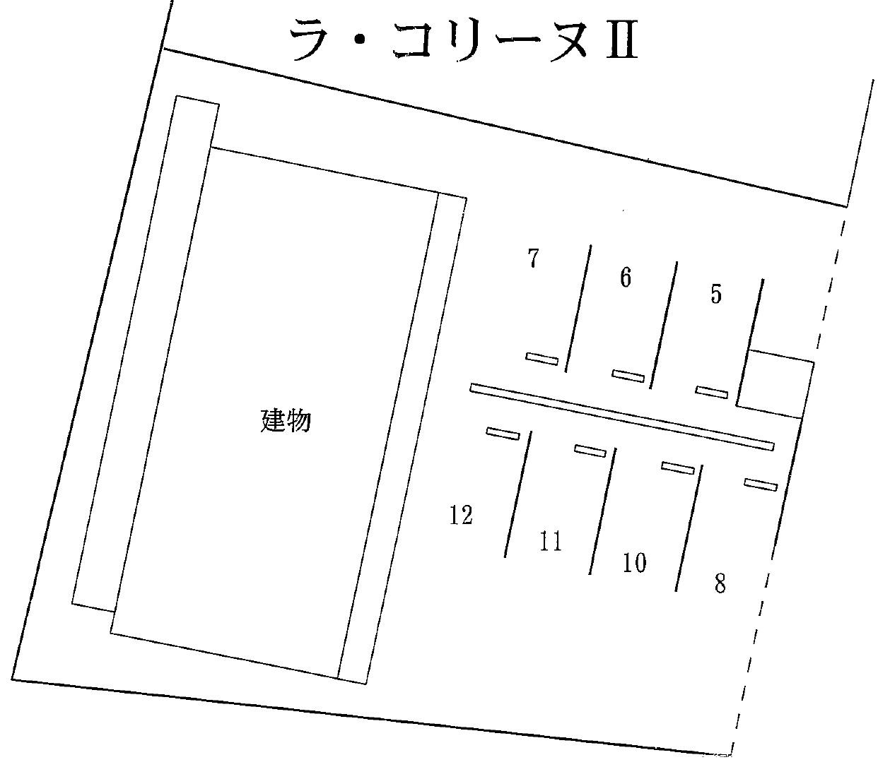 ラ・コリーヌⅡの駐車配置図