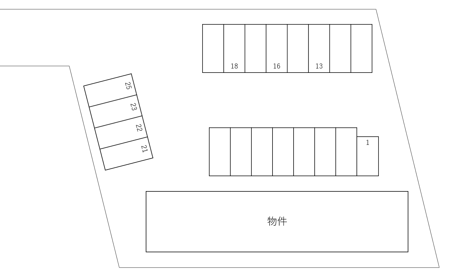 サンパレス豊浦別駐車場の駐車配置図