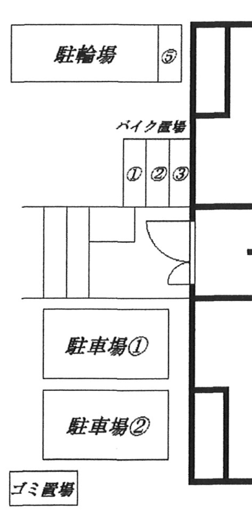 ヴィア・ソーレ駐車場の駐車配置図