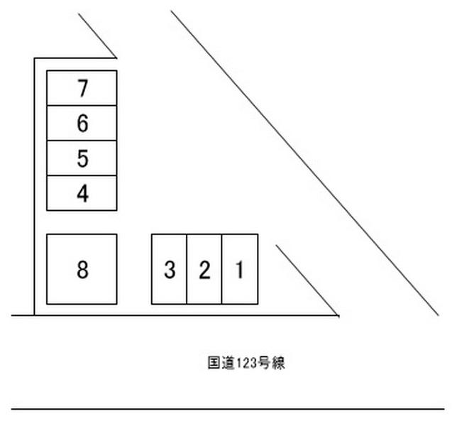 渡里町高田パーキングの駐車配置図