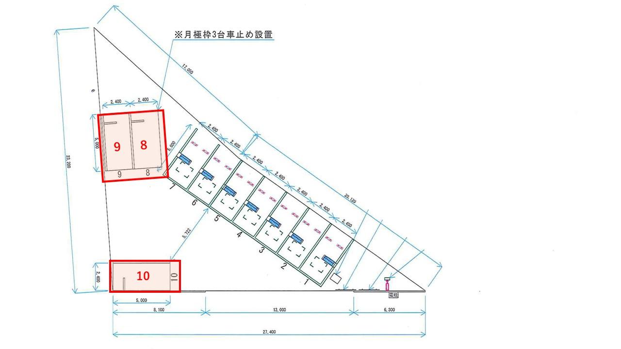 香椎駅前2丁目第1の駐車配置図