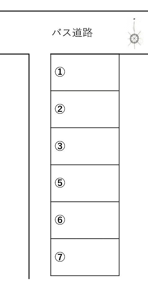 浮島モータープールの駐車配置図