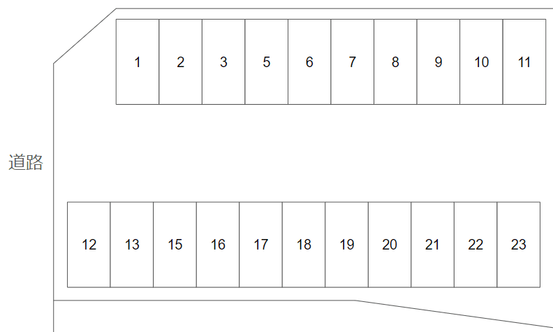 飯田町680駐車場の駐車配置図