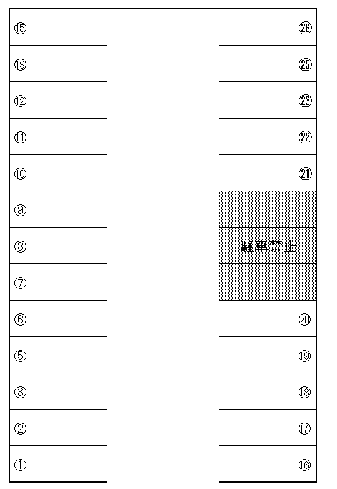 APパーク土佐清水第1の駐車配置図