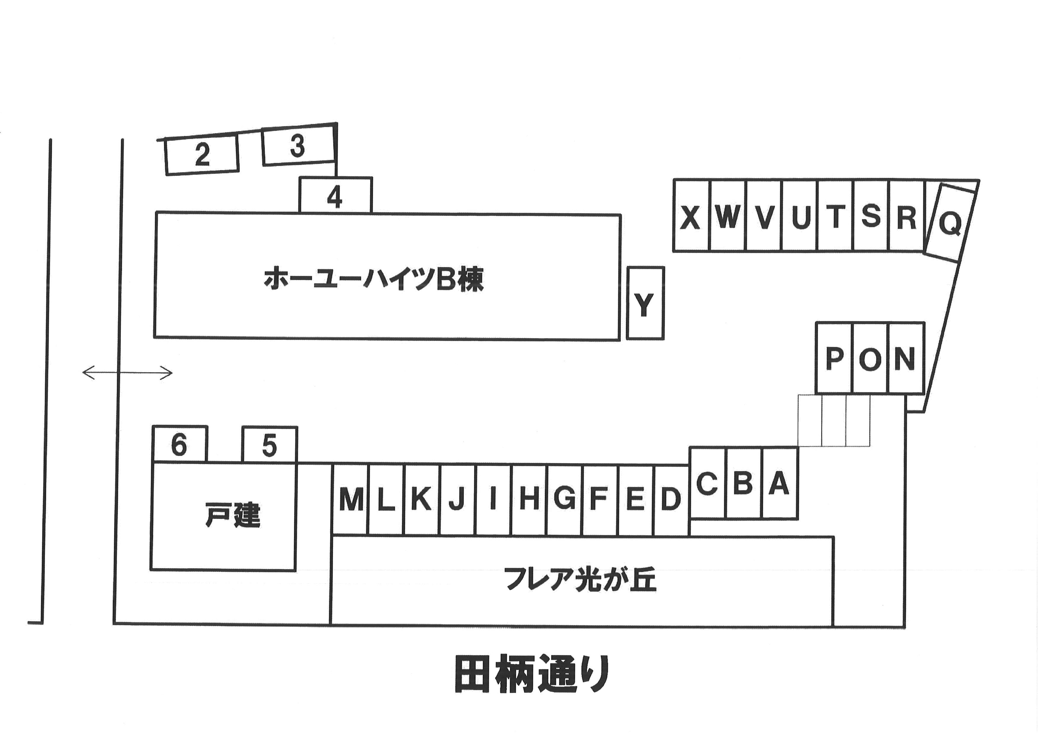 ホーユーハイツ第一駐車場の駐車配置図