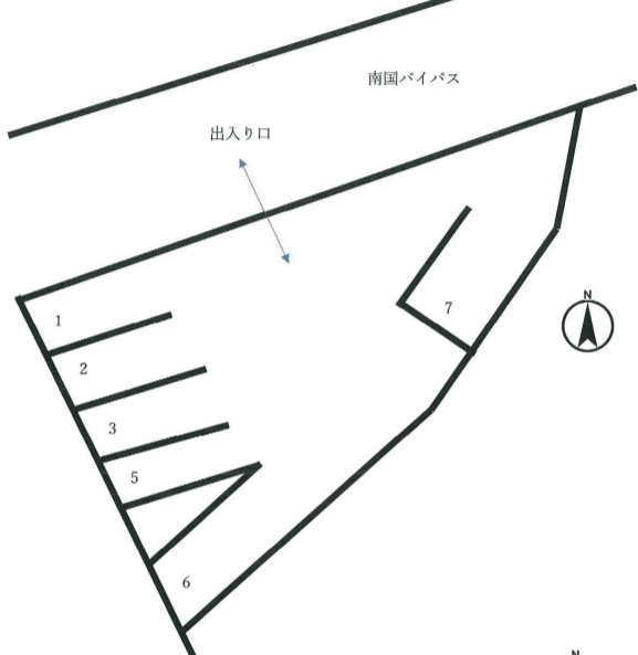介良小児科Pの駐車配置図