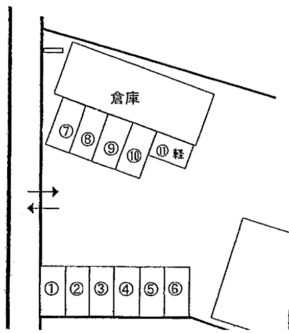 あらいパーキングの駐車配置図