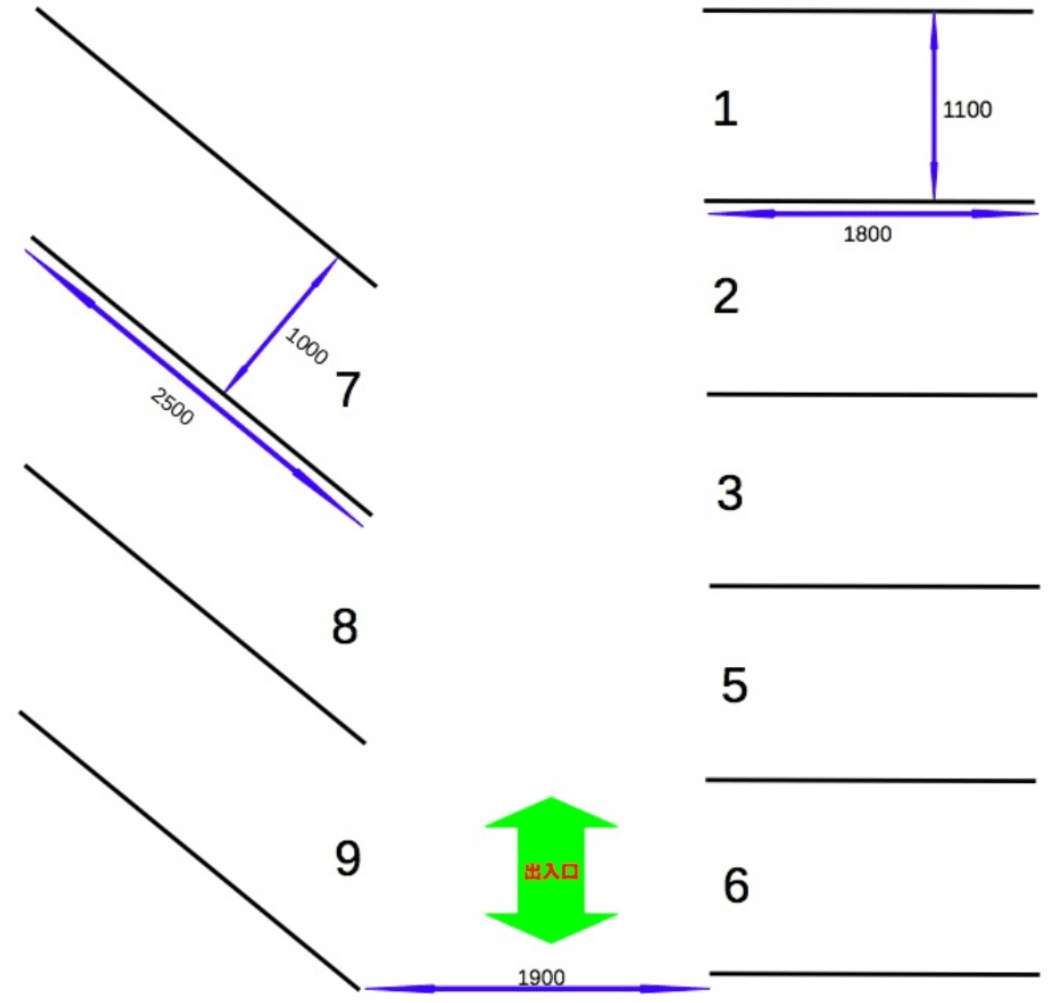 朝霞市本町駐車場バイク駐車場の駐車配置図