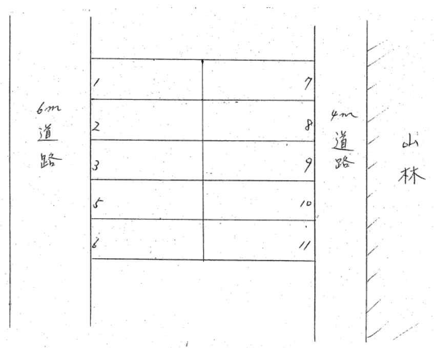 柿沼駐車場の駐車配置図