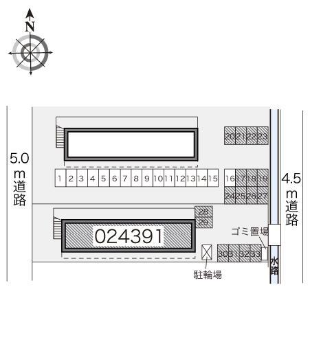 グリーンⅡ(24391)の駐車配置図
