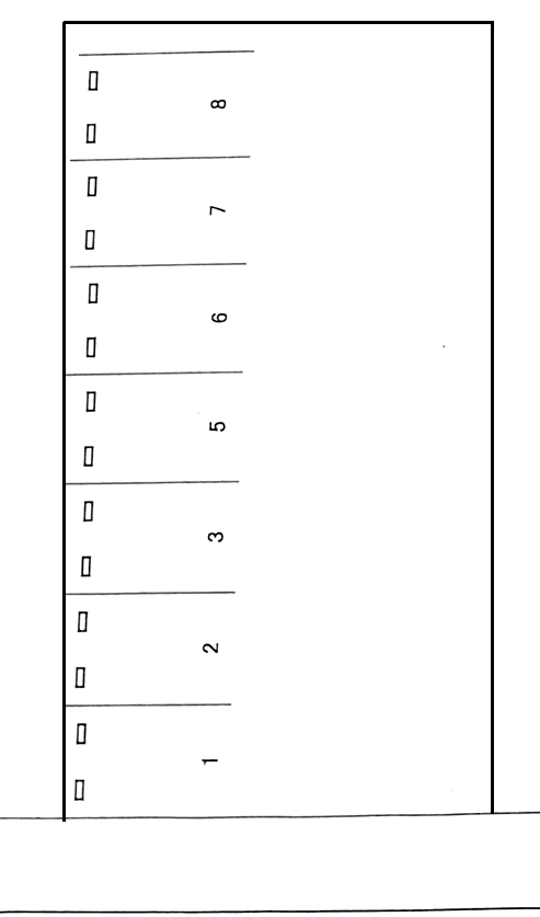 第3駐車場の駐車配置図