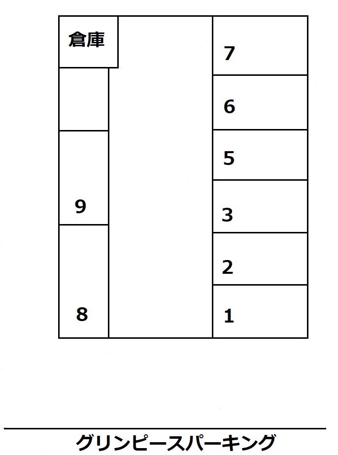 グリンピースパーキングの駐車配置図