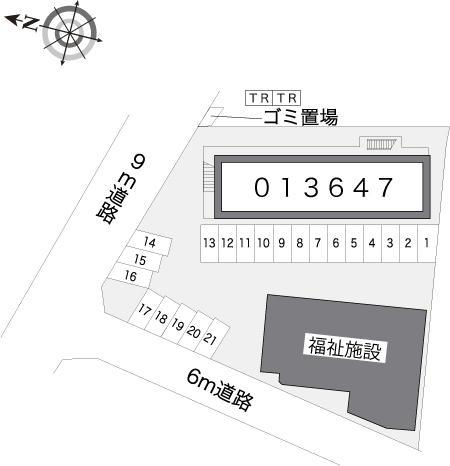 浜町・江部(13647)の駐車配置図