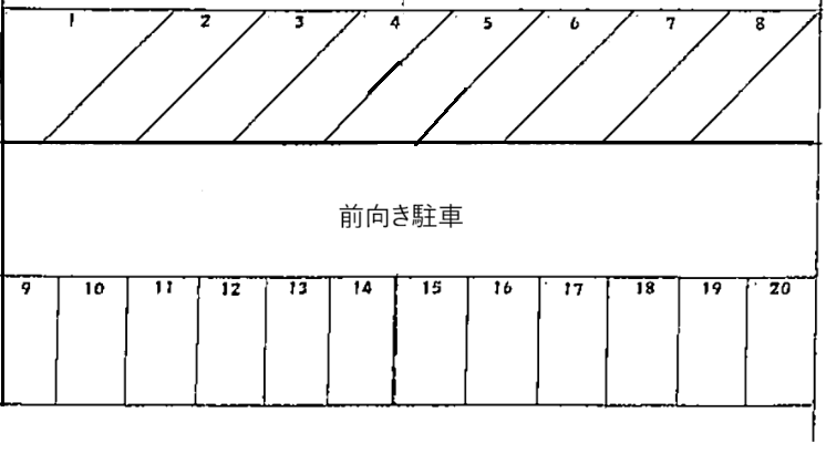 高梨第1駐車場の駐車配置図