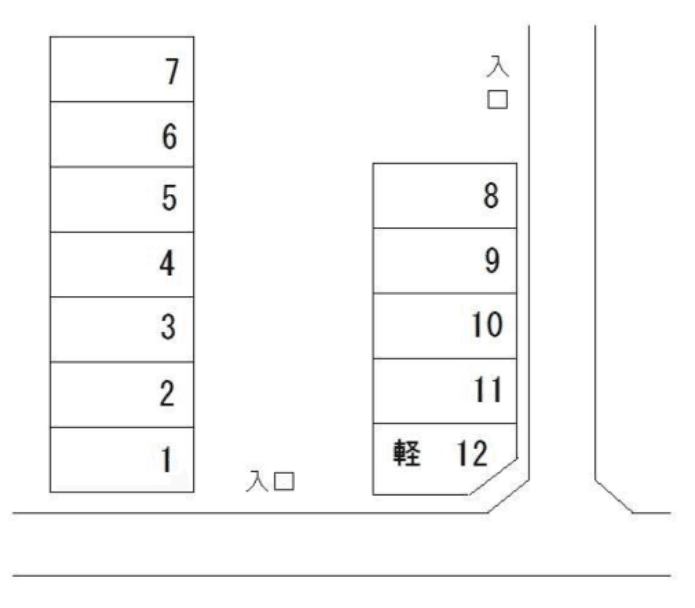 笠原パーキングの駐車配置図