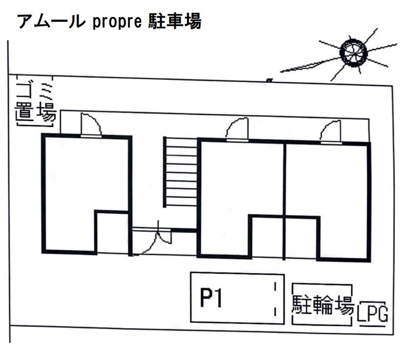アムール propre 駐車場の駐車配置図