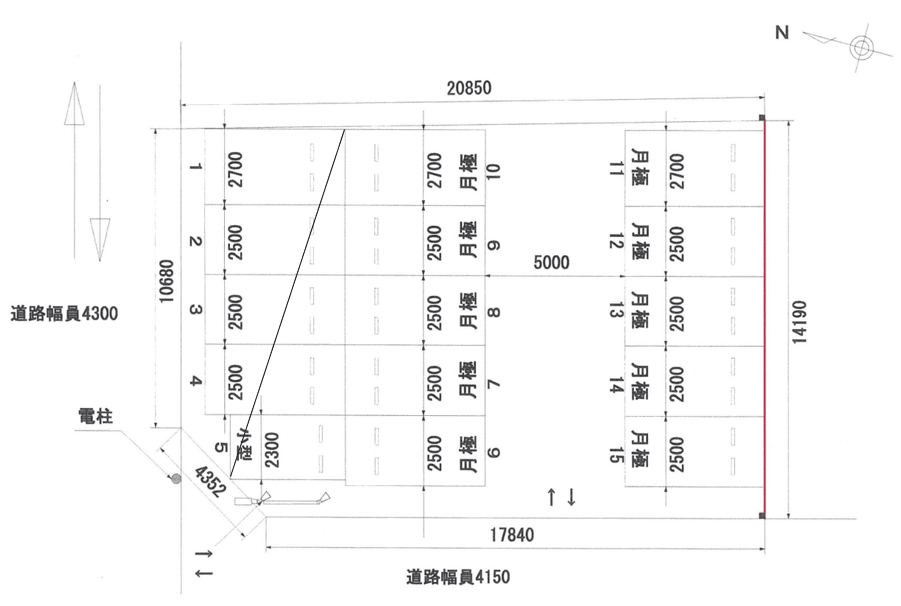 ラクピーライト翠第5の駐車配置図