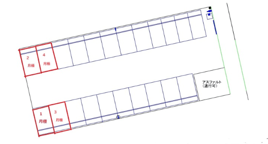 みらい平駅前第7の駐車配置図