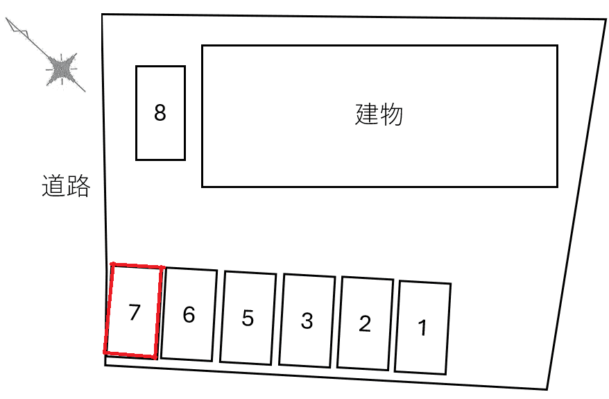Prendre Miyabi別駐車場の駐車配置図
