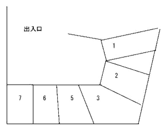 ビアン駐車場の駐車配置図