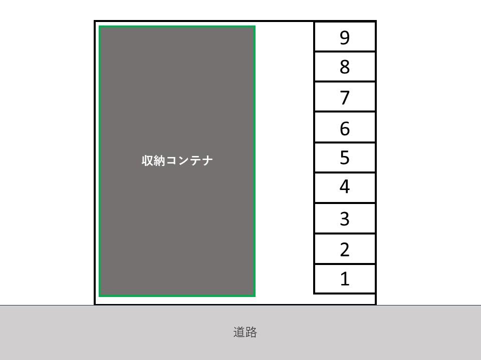 佐野富岡町月極駐車場の駐車配置図