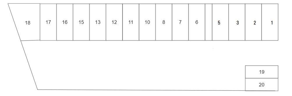 下田駐車場の駐車配置図