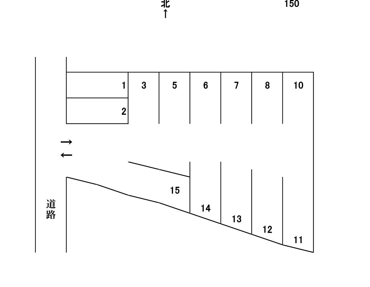 岩倉-150の駐車配置図