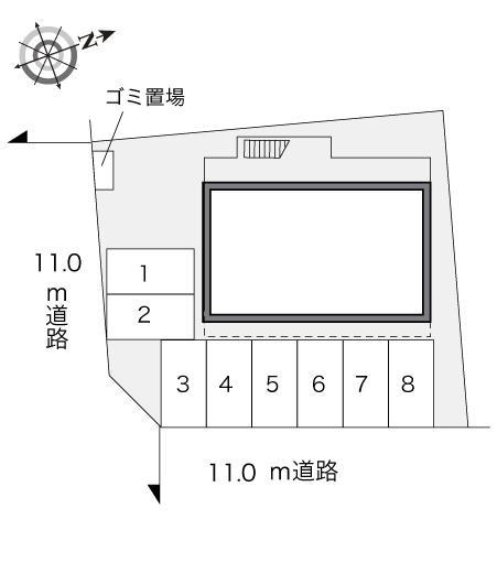 ヴィラ銚子(22284)の駐車配置図