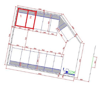 神保原駅前第2の駐車配置図