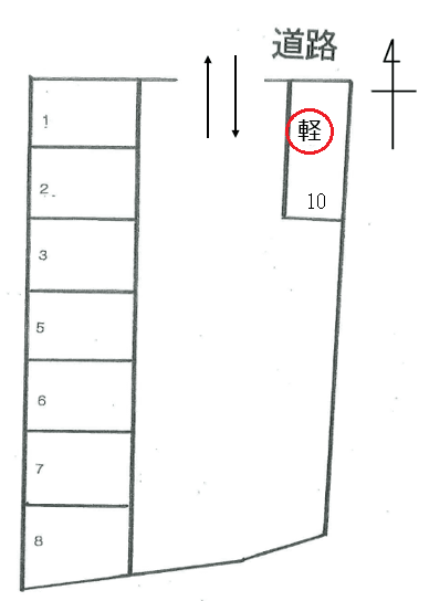 P308の駐車配置図