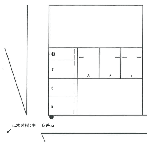 志木東北駐車場の駐車配置図