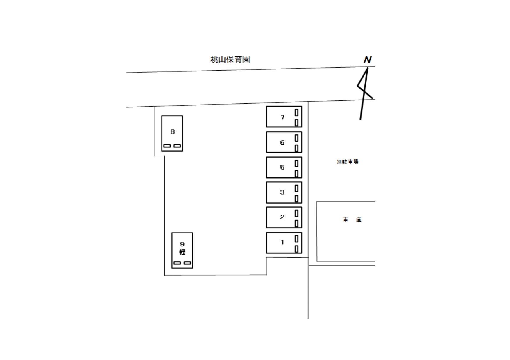 NO.23の駐車配置図