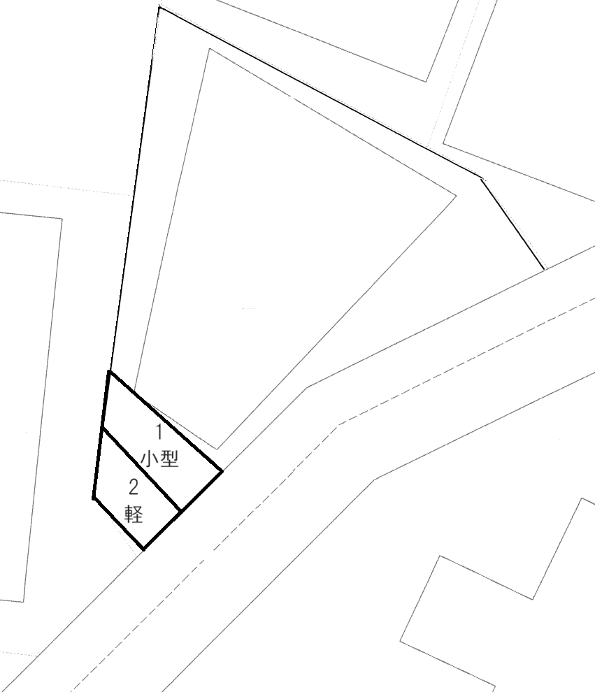 本原町東駐車場の駐車配置図